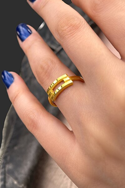 Altınaşkı Ajda Kaburga Altın Yüzük