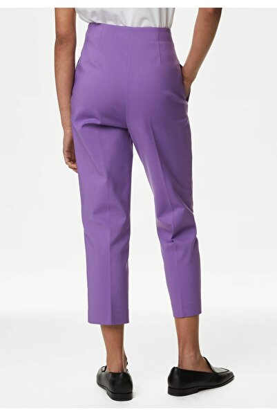 Marks & Spencer Slim Fit Yüksek Bel Crop Pantolon