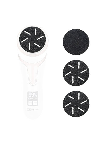 IMA TREND Set of 3 Rollers Accessories Electric File with Suction IMA Trend, Dead Skin and Callus Removal, Black
