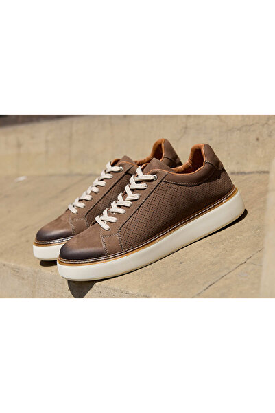 Vantaggio Ανδρικά αθλητικά παπούτσια Luzero Mink Nubuck 100% γνήσιο δέρμα διάτρητα