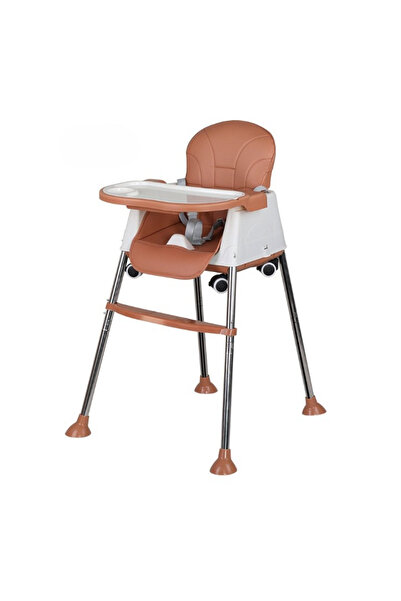 Toyska 3 in 1 Multifunctional Folding Table Chair, Height Adjustment, Brown