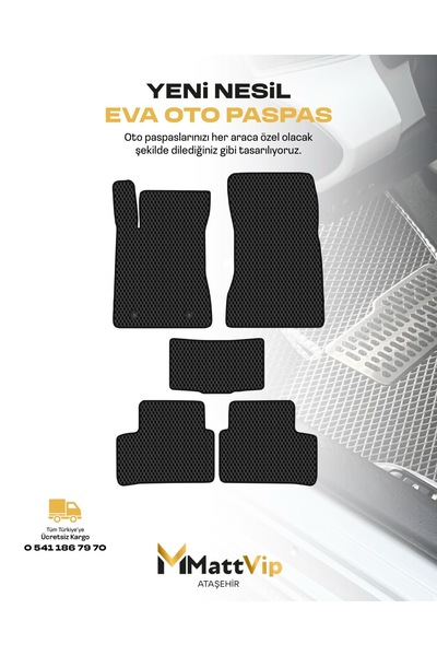 Mattvip Skoda SCALA 2020 ve sonrası ile uyumlu oto paspas takımı