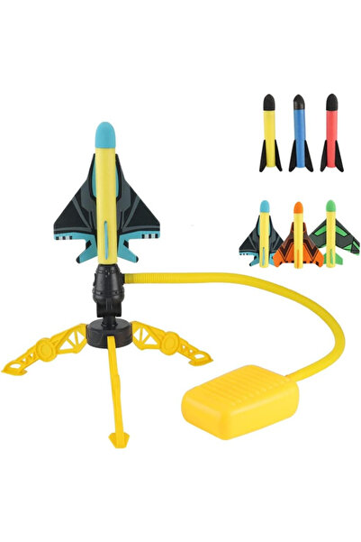 Toyska Jucarie pentru Copii Lansator de Rachete cu Piciorul, 1 Lansator, 3 Ra...