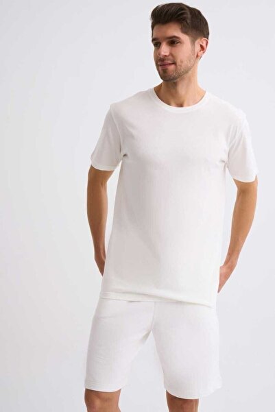 THERECOLOR 100% органічна бавовна, стандартний крій, чоловіча футболка - екрю