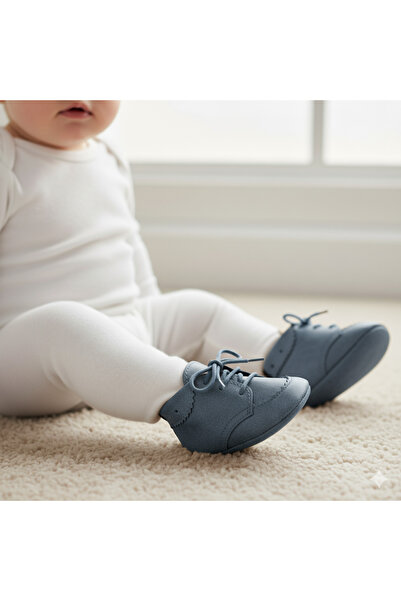 Babexi Newborn Genuine Nubuck Leather Baby Booties