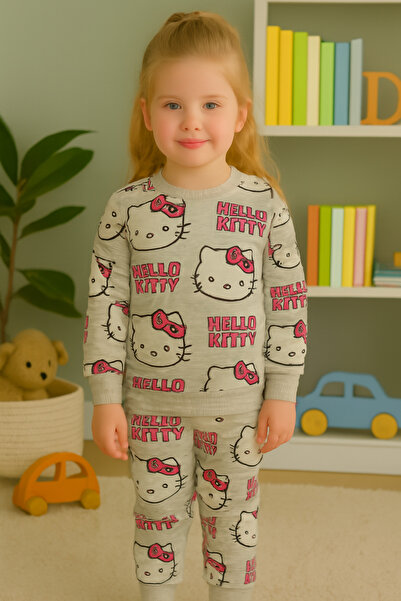 Arya Nisa Kids Girl's Hellokity Figured Seasonal Pjama Suit
