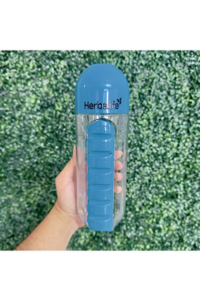 Cbtx Herbalife Logo Water Bottle with Vitamin Organizer 600ml
