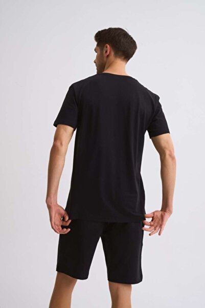 THERECOLOR Men's Black Short Sleeve T-Shirt 100% Organic Cotton