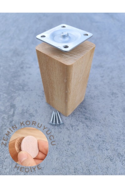 Wholewood Picior de lemn pentru canapea Noptiera Comoda Mobila Picior rotunjit M8 cu șuruburi 12 Cm Picior din lemn masiv