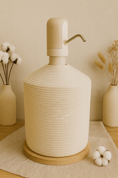 Efuliz Home Husă pentru dozator de apă cu aspect de paie de iută, husă elegantă și naturală pentru dozator de apă.