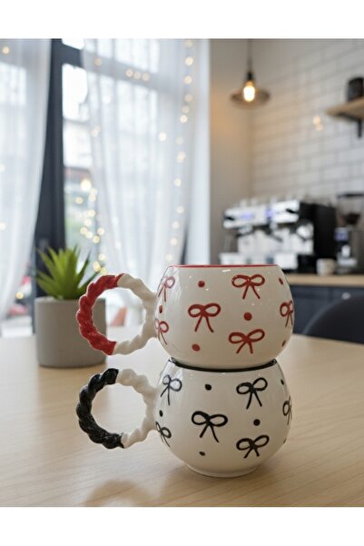 İZart 2 ' Li Örgü Kulp Baloncuk Fiyonk Desenli Özel Kabartmalı El Işlemeli Se...