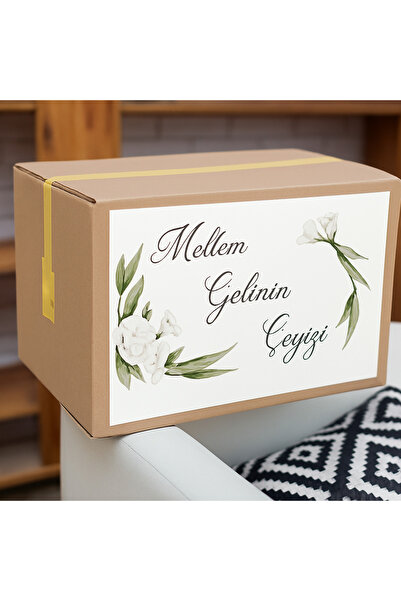 ERMAT İsimli Çeyiz Koli Etiketi 21x30 cm | 20’li Paket | Düğün & Taşınma İçin...