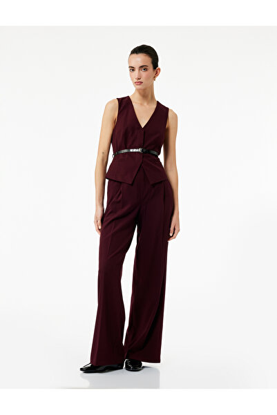 Koton Double Breasted Belt Detailed Blazer Vest