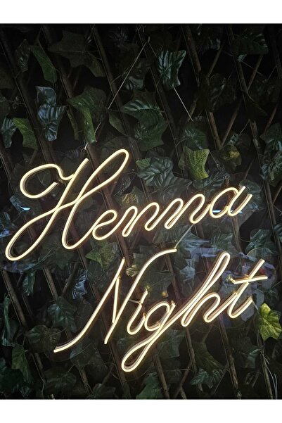 ARYA LİNA DESİGN Henna Night Neon Led Duvar Dekarasyon 45*40 Cm
