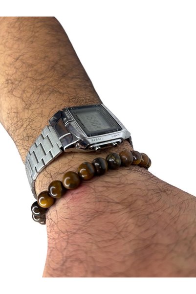 Smyrna Tiger Eye Natural Stone Bracelet, Certified Natural Stone, Adjustable Elastic Bracelet