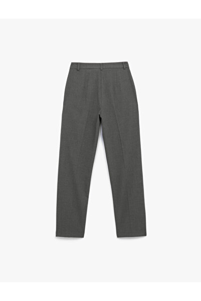 Koton Normal Bel Straight Fit Nervür Detaylı Kumaş Pantolon