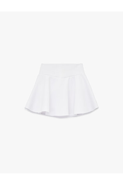 Koton Yüksek Bel Rahat Kalıp Scuba Mini Spor Şort Etek