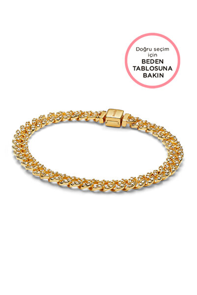 Pandora Pave Küba Zincir Bileklik