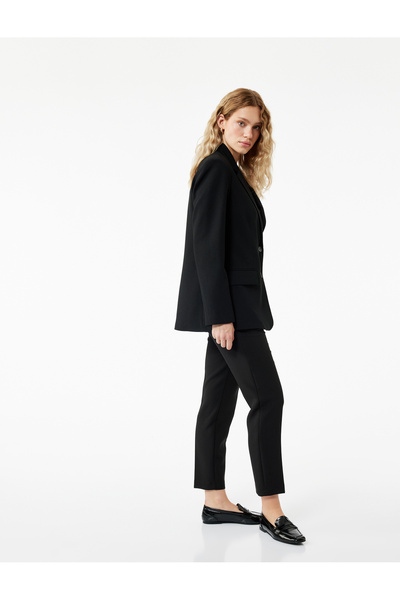 Koton Regular Fit Yüksek Bel Cigarette Kumaş Pantolon