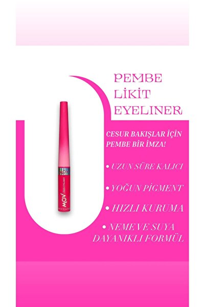 MOV Likit Eyeliner Pembe 3.5 gr