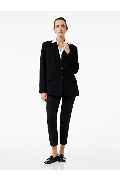 Koton Yüksek Bel Slim Fit Cigarette Kumaş Pantolon