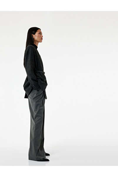 Koton Cepli Pile Detaylı Yüksek Bel Palazzo Pantolon