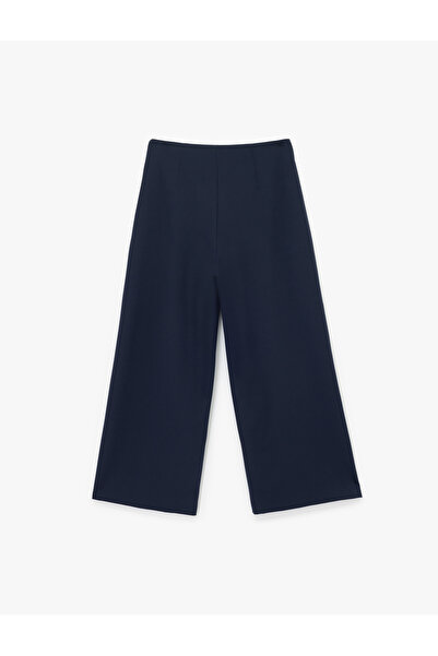 Koton Normal Bel Bilek Boy Culotte Fit Geniş Paça Kumaş Pantolon