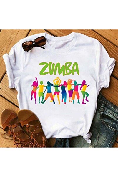 MAGORS ZUMBA DANS BASKILI BİSİKLET YAKA PAMUKLU KISA KOLLU REGULAR KALIP KADIN TSHIRT