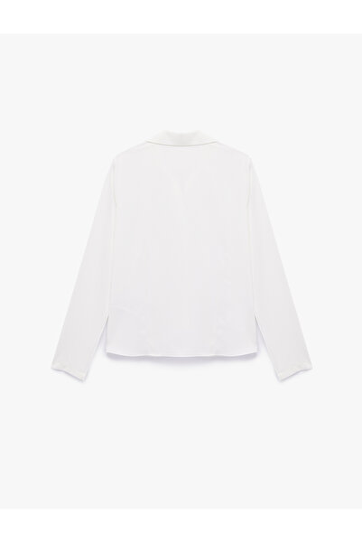 Koton Cămașă din satin cu mânecă lungă și guler clasic, cu croială normală