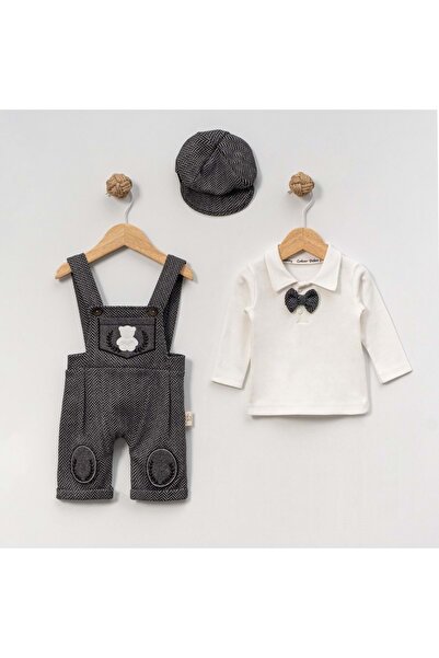 LOVE MAXX Hat Sweatshirt Salopet Set Black