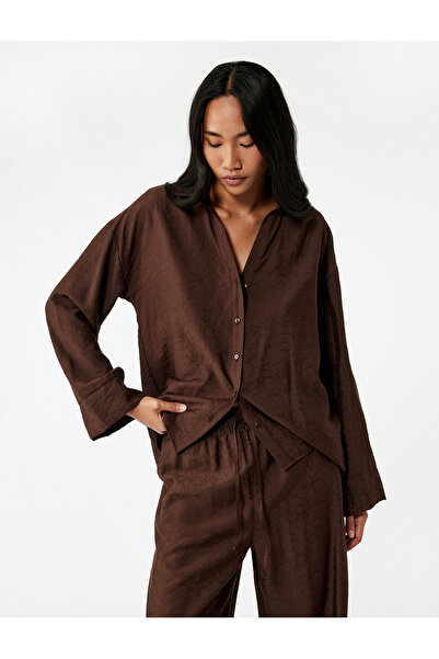 Koton Πουκάμισο με μανίκια 3/4 από ύφασμα Modal Regular Fit