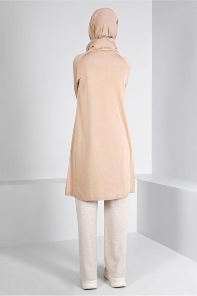 Alvina Turtleneck Knitwear Tunic - Buttoned, Model 43113