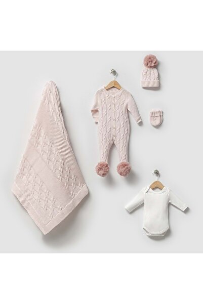 LOVE MAXX مجموعة من خمس قطع من الملابس المحبوكة من نيبيرلاند باللون الوردي