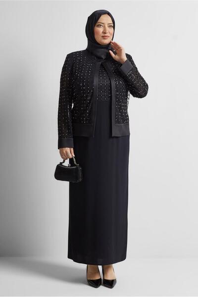 Alvina TAŞLI BÜYÜK BEDEN ELBİSELİ TAKIM 30530