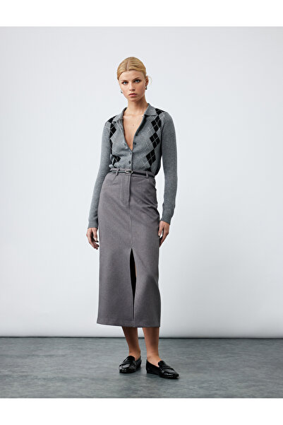 Koton Fusta creion de lungime midi cu talie cu buzunar și detaliu cu fantă în față