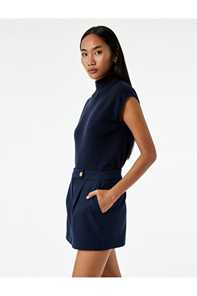 Koton Yan Cepli Mini Şort Etek