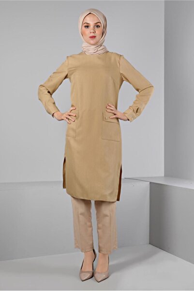 Alvina CEPLİ YANLARI YIRTMAÇLI TUNİK 43424