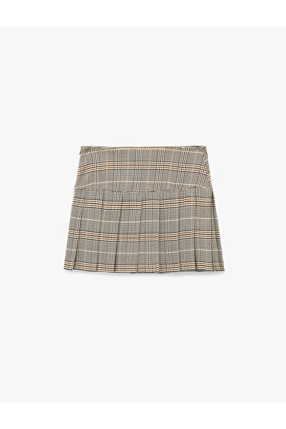Koton Μίνι φούστα με χοντρή πλισέ καρό