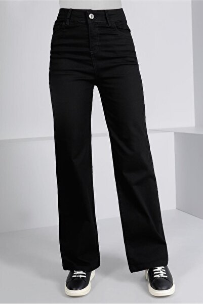 TRENDTESETTÜR Μαύρο τζιν γυναικείο παντελόνι - Loose Fit T 0505