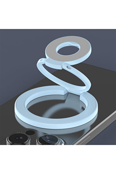 Choice حامل هاتف مغناطيسي مزدوج الجوانب جديد باللون الأزرق لعام 2025 لحامل Magsafe المغناطيسي القوي القابل للطي على سطح المكتب