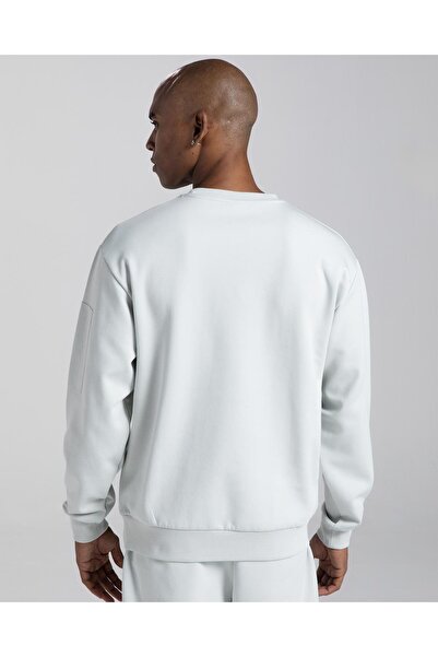 Kappa Authentic Karan Men's Gray Melange Oversize Fit Sweatshirt