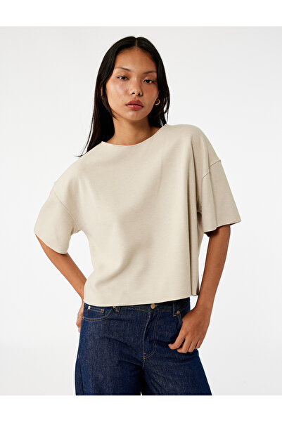 Koton Μπλουζάκι με κοντό μανίκι Crew Neck Basic Oversize