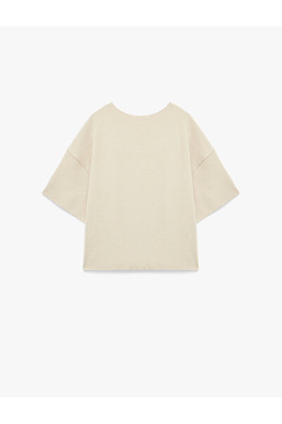 Koton Μπλουζάκι με κοντό μανίκι Crew Neck Basic Oversize