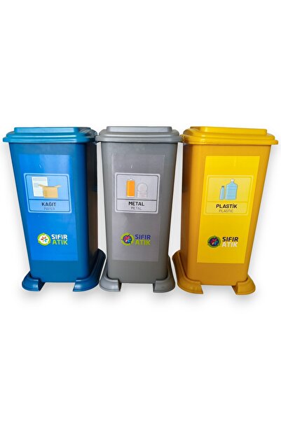 MEGA 3'LÜ ÜÇLÜ SIFIR ATIK KUTUSU, GERİ DÖNÜŞÜM KUTUSU, SIFIR ATIK YÖNETMELİĞİ...