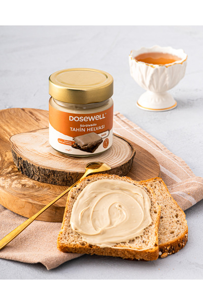 Dosewell Sürülebilir Tahin Helvası Sade 2’li Set – Rafine Şekersiz, Yerli Susamlı Kahvaltılık