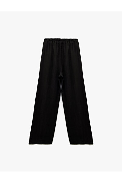 Koton Beli Bağcıklı Bol Kalıp Cepli Geniş Paça Pantolon