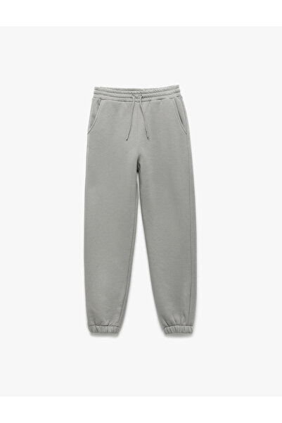 Koton Şardonlu Cepli Beli Bağcıklı Rahat Kalıp Jogger Eşofman Altı