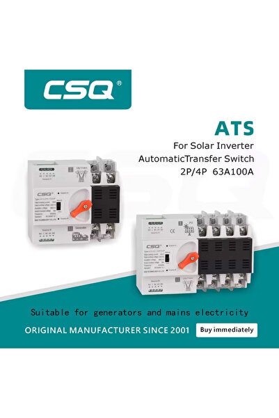 Choice1 2 100A CSQ Din Rail 2P 4P ATS مفتاح التحويل التلقائي ثنائي الطاقة مفا...