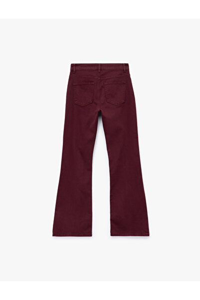 Koton Dar Kesim Nervürlü İspanyol Paça Jean Pantolon - Flare Jeans