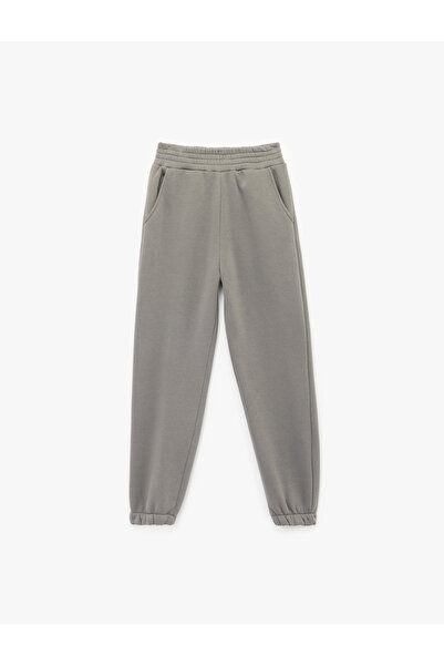 Koton Üç İplik Şardonlu Cepli Beli Lastikli Jogger Eşofman Altı